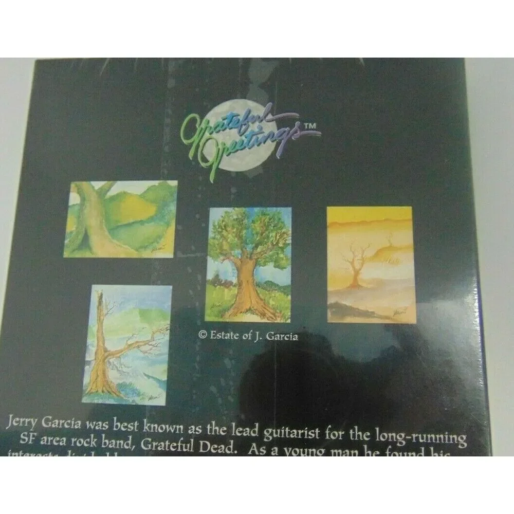 Vintage‎ Jerry Garcia Liquid Blue Note Cards Four Designs Artwork  New